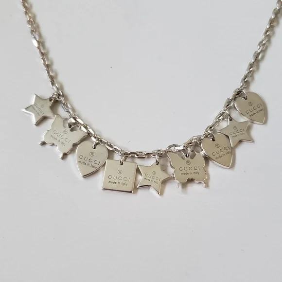 Gucci Sterling Silver Trademark Charm Necklace - Picture 5 of 10